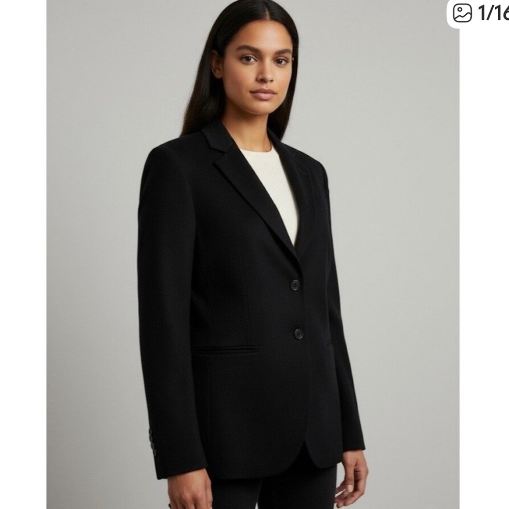 Brooks Brothers Loro Piana Stellita Stretch Wool Black Classic Luxury Blazer,4P